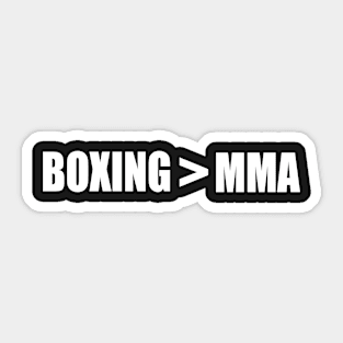 Boxing vs. MMA by Basement Mastermind Sticker